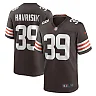 Zennovawear Men's Cleveland Browns Lucas Havrisik Brown Team Game Jersey