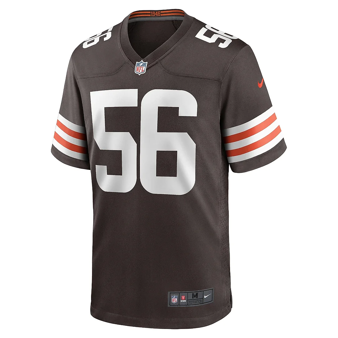 Zennovawear Men's Cleveland Browns Luke Wypler Brown Team Game Jersey