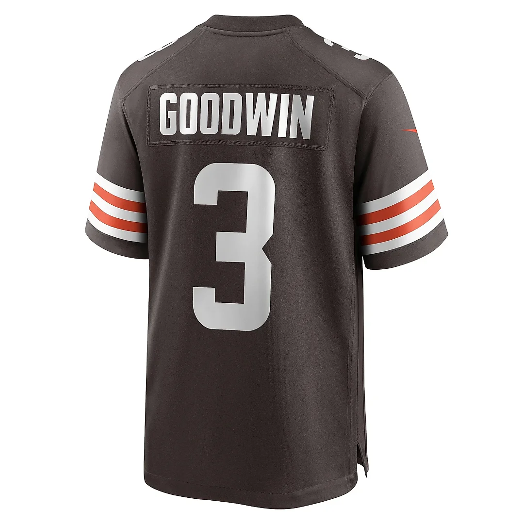 Zennovawear Men's Cleveland Browns Marquise Goodwin Brown Game Jersey