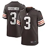 Zennovawear Men's Cleveland Browns Marquise Goodwin Brown Game Jersey