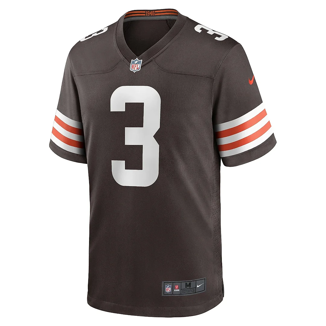 Zennovawear Men's Cleveland Browns Marquise Goodwin Brown Game Jersey