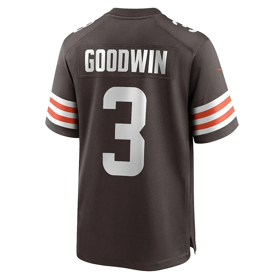 Zennovawear Men's Cleveland Browns Marquise Goodwin Brown Team Game Jersey