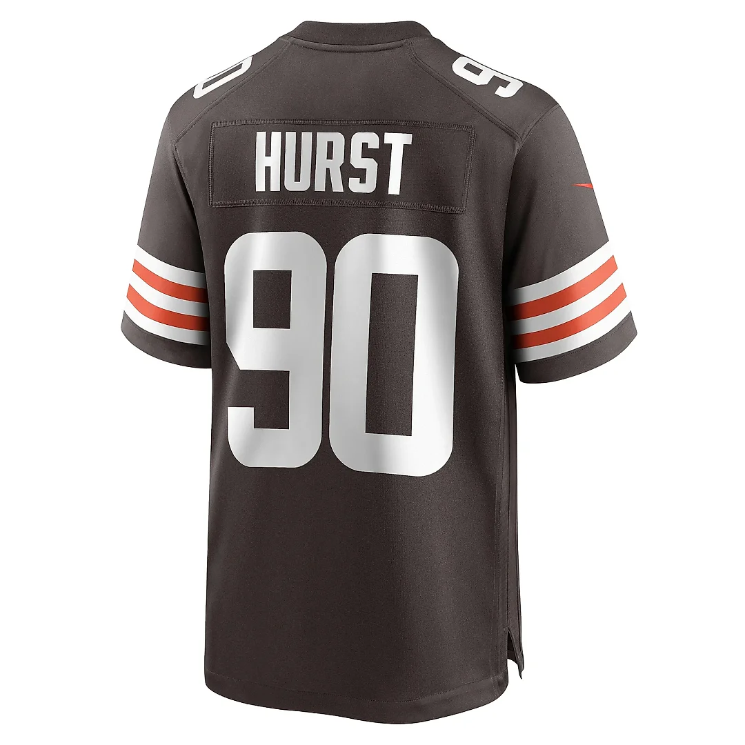 Zennovawear Men's Cleveland Browns Maurice Hurst Brown Game Player Jersey