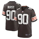 Zennovawear Men's Cleveland Browns Maurice Hurst Brown Game Player Jersey