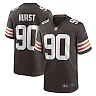 Zennovawear Men's Cleveland Browns Maurice Hurst Brown Game Player Jersey