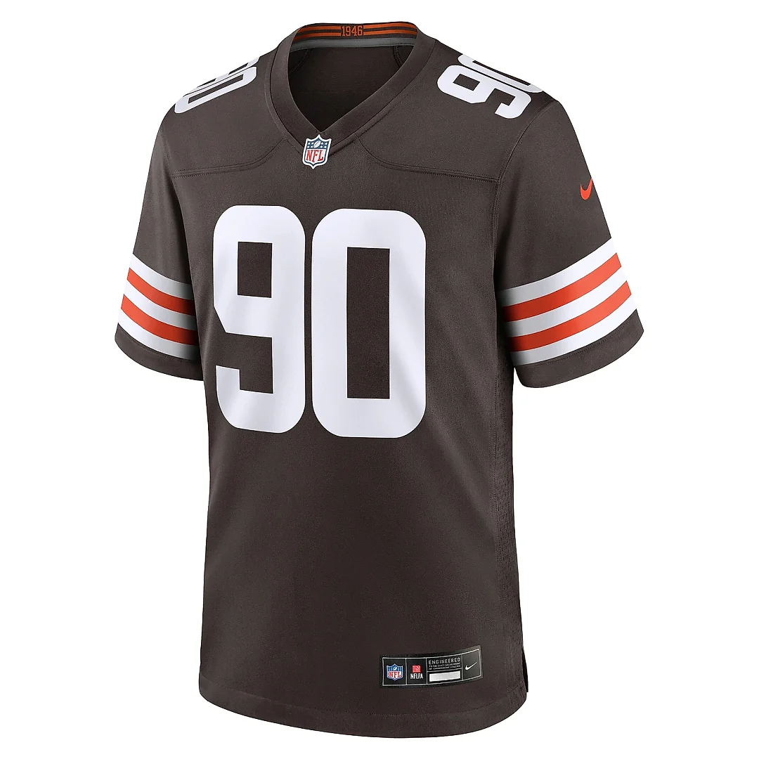 Zennovawear Men's Cleveland Browns Maurice Hurst II Brown Team Game Jersey
