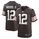 Zennovawear Men's Cleveland Browns Michael Woods II Brown Game Player Jersey