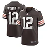 Zennovawear Men's Cleveland Browns Michael Woods II Brown Game Player Jersey