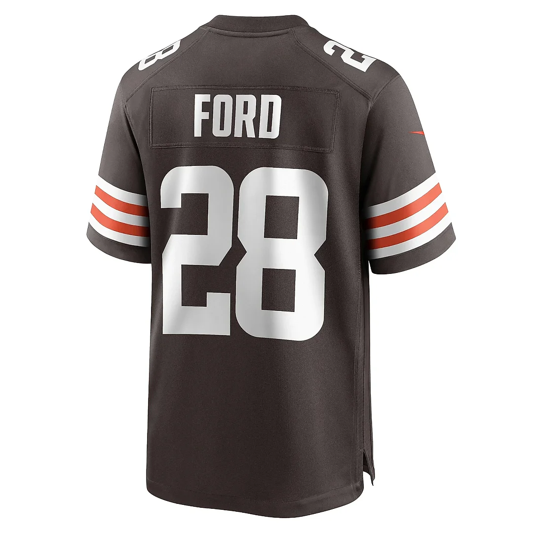 Zennovawear Men's Cleveland Browns Mike Ford Brown Team Game Jersey