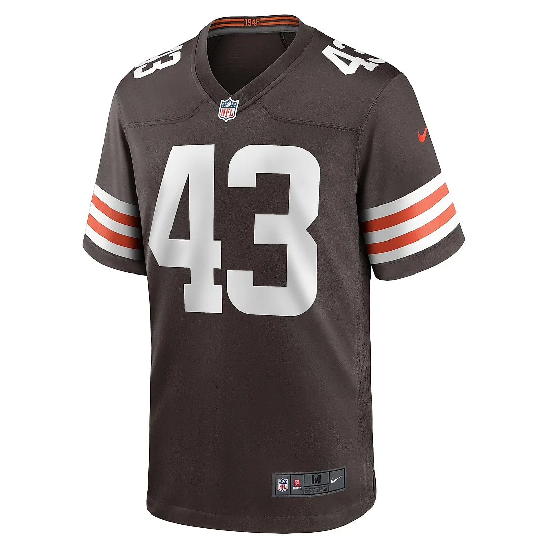 Zennovawear Men's Cleveland Browns Mohamoud Diabate Brown Team Game Jersey