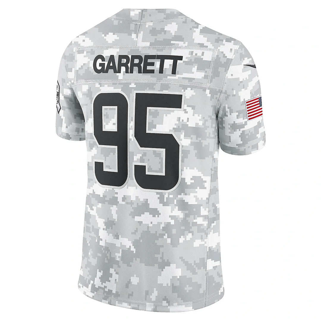 Zennovawear Men's Cleveland Browns Myles Garrett Arctic Camo 2024 Salute to Service Limited Jersey