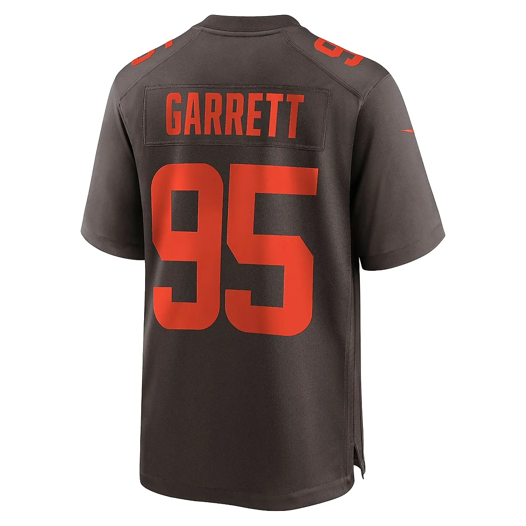 Zennovawear Men's Cleveland Browns Myles Garrett Brown Alternate Game Jersey