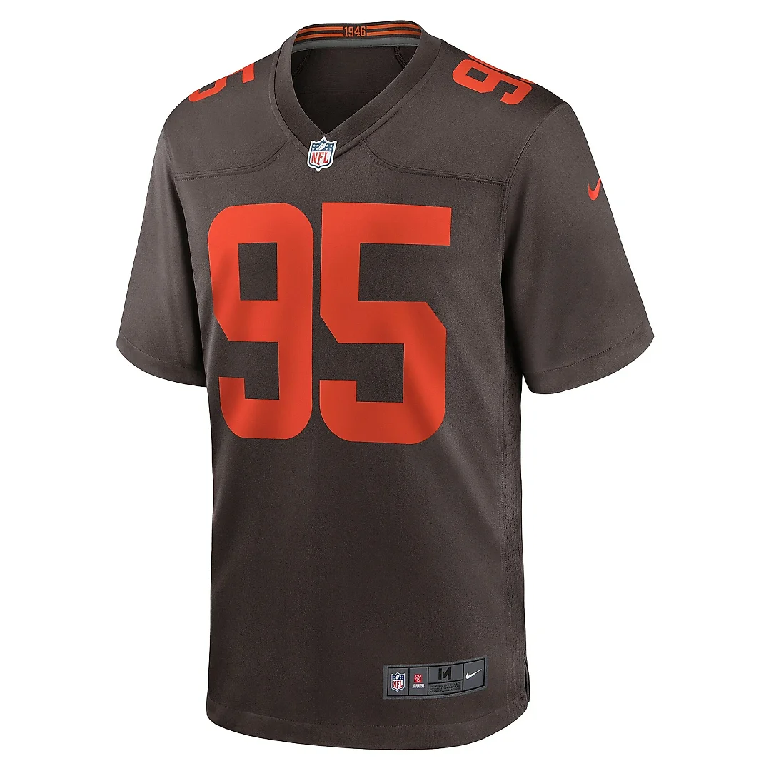 Zennovawear Men's Cleveland Browns Myles Garrett Brown Alternate Game Jersey