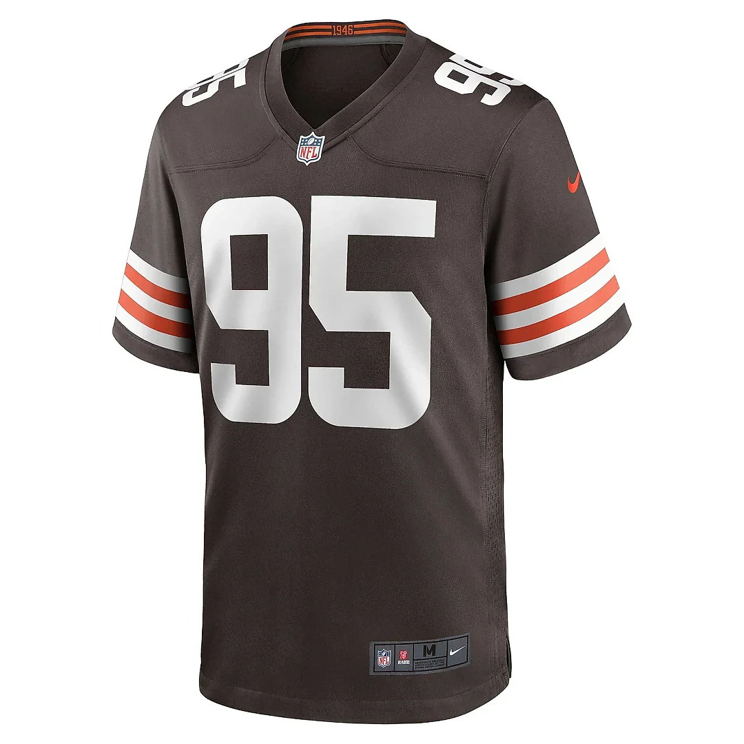 Zennovawear Men's Cleveland Browns Myles Garrett Brown Game Jersey