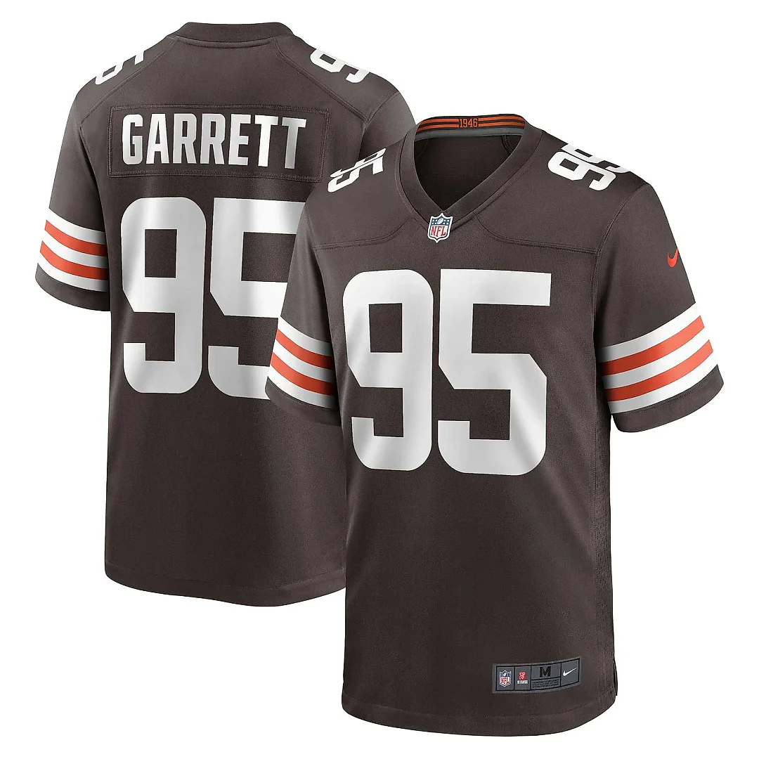 Zennovawear Men's Cleveland Browns Myles Garrett Brown Game Jersey