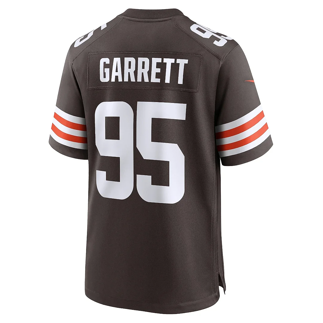 Zennovawear Men's Cleveland Browns Myles Garrett Brown Team Game Jersey