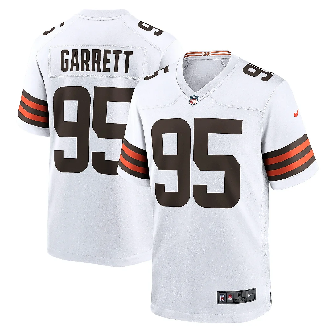 Zennovawear Men's Cleveland Browns Myles Garrett White Away Game Jersey