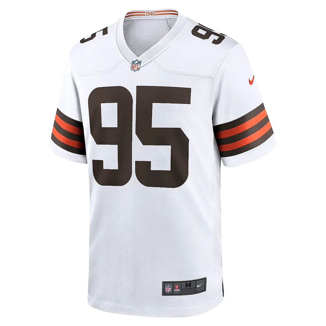 Zennovawear Men's Cleveland Browns Myles Garrett White Away Game Jersey