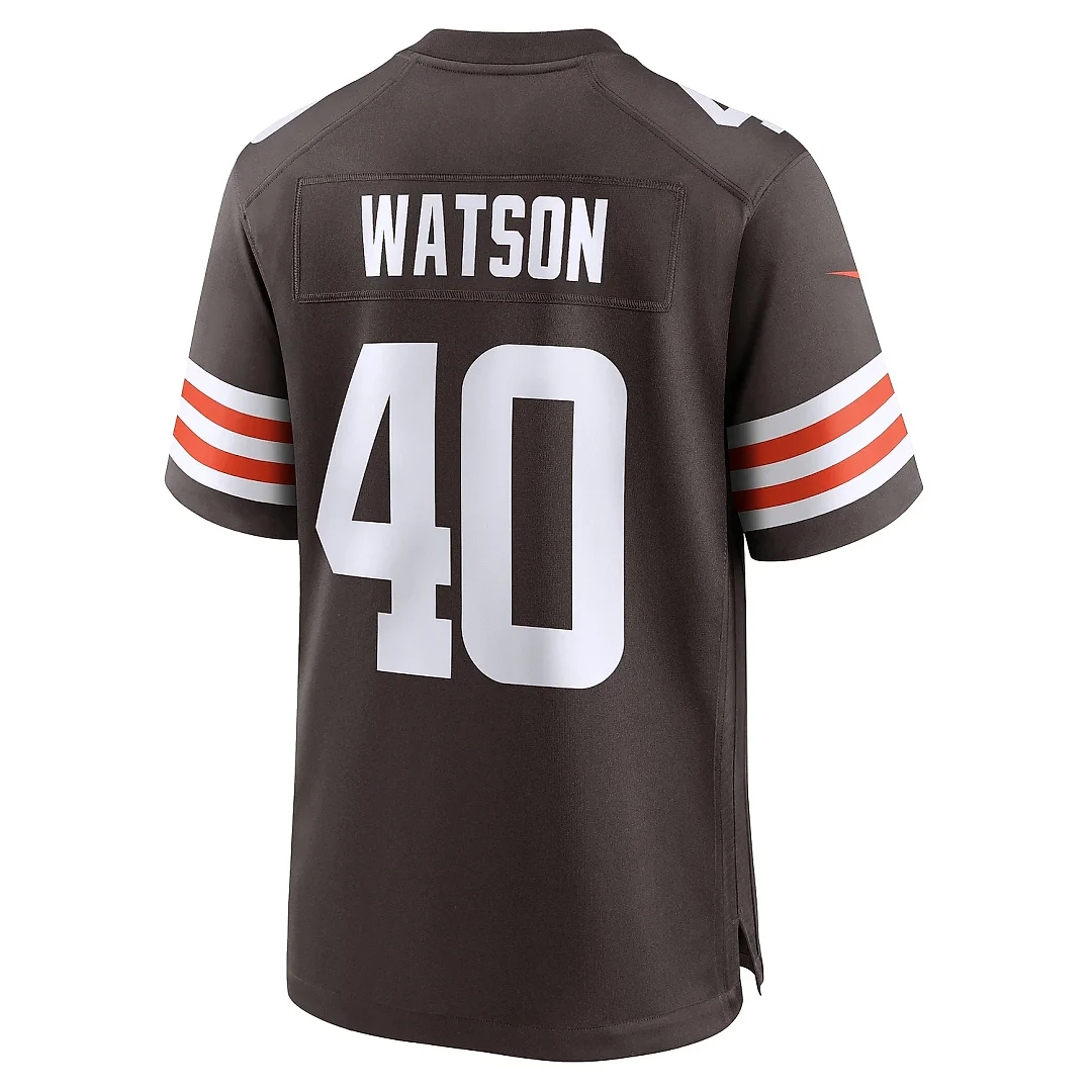 Zennovawear Men's Cleveland Browns Nathaniel Watson Brown Team Game Jersey