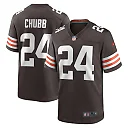 Zennovawear Men's Cleveland Browns Nick Chubb Brown Game Jersey