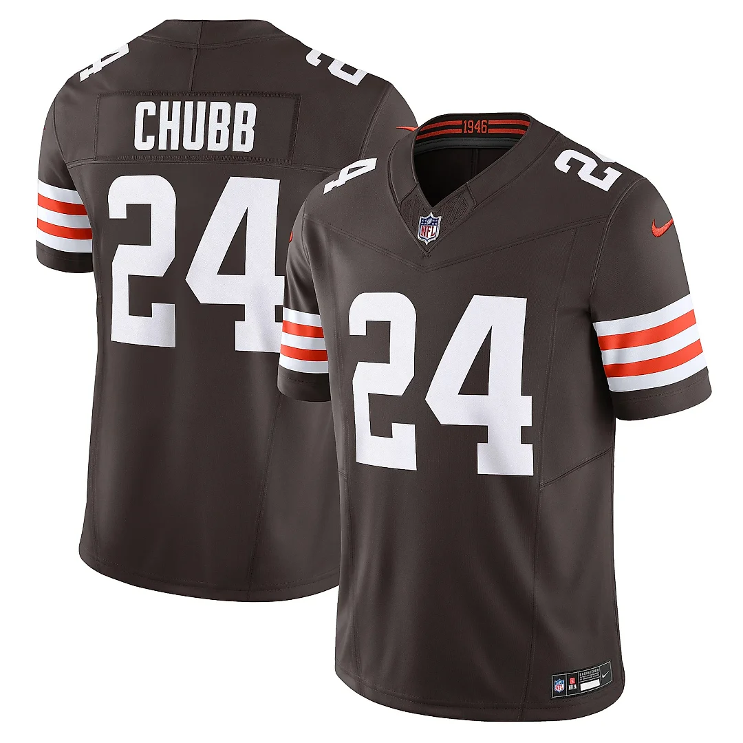 Zennovawear Men's Cleveland Browns Nick Chubb Brown Vapor F.U.S.E. Limited Jersey