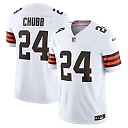 Zennovawear Men's Cleveland Browns Nick Chubb White Vapor F.U.S.E. Limited Jersey