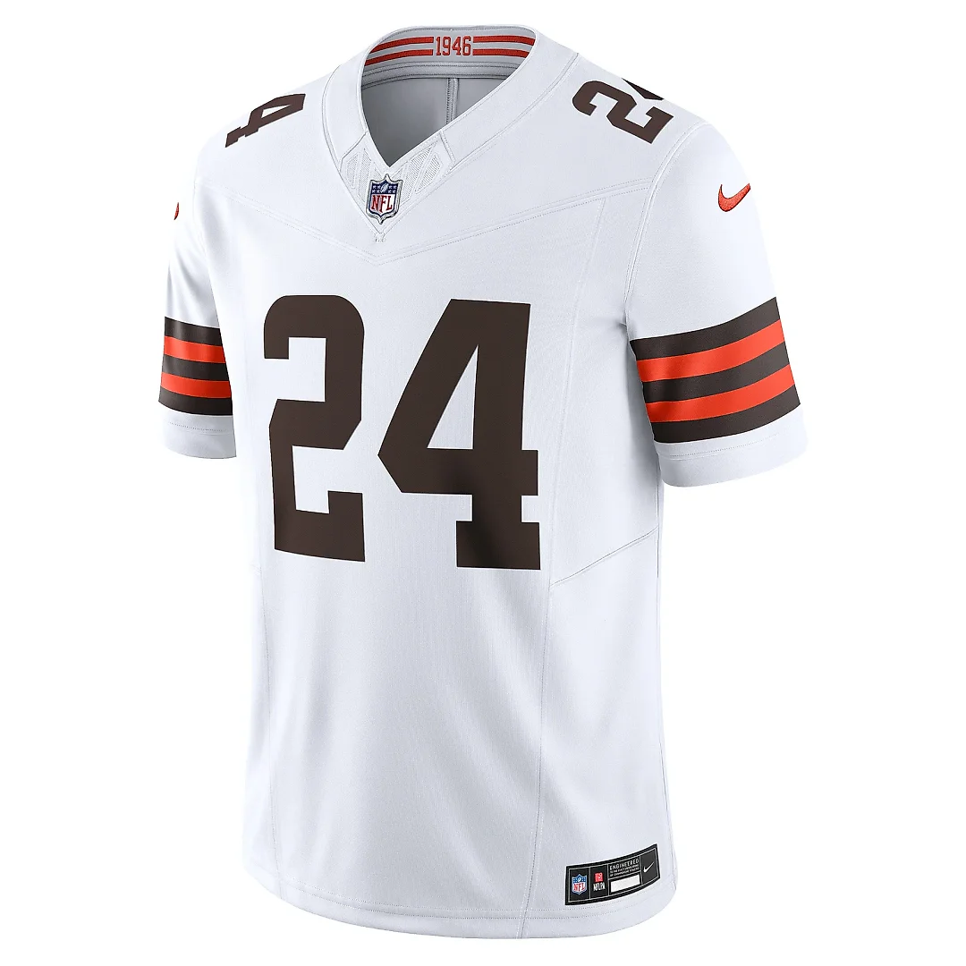 Zennovawear Men's Cleveland Browns Nick Chubb White Vapor F.U.S.E. Limited Jersey