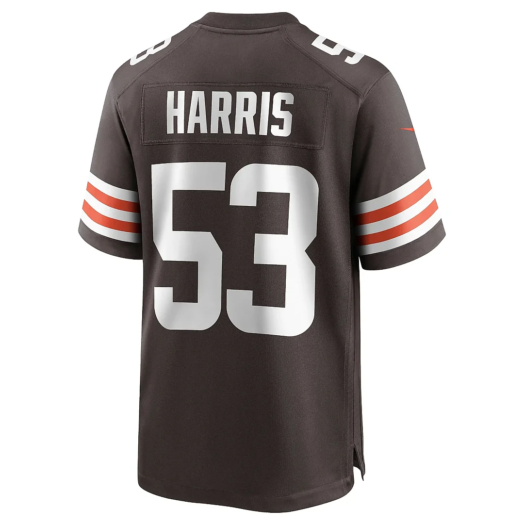 Zennovawear Men's Cleveland Browns Nick Harris Brown Game Jersey