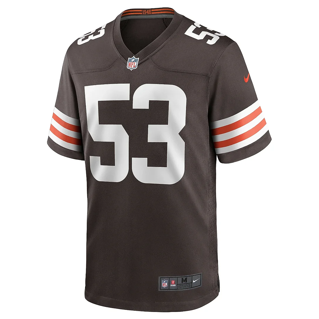 Zennovawear Men's Cleveland Browns Nick Harris Brown Game Jersey