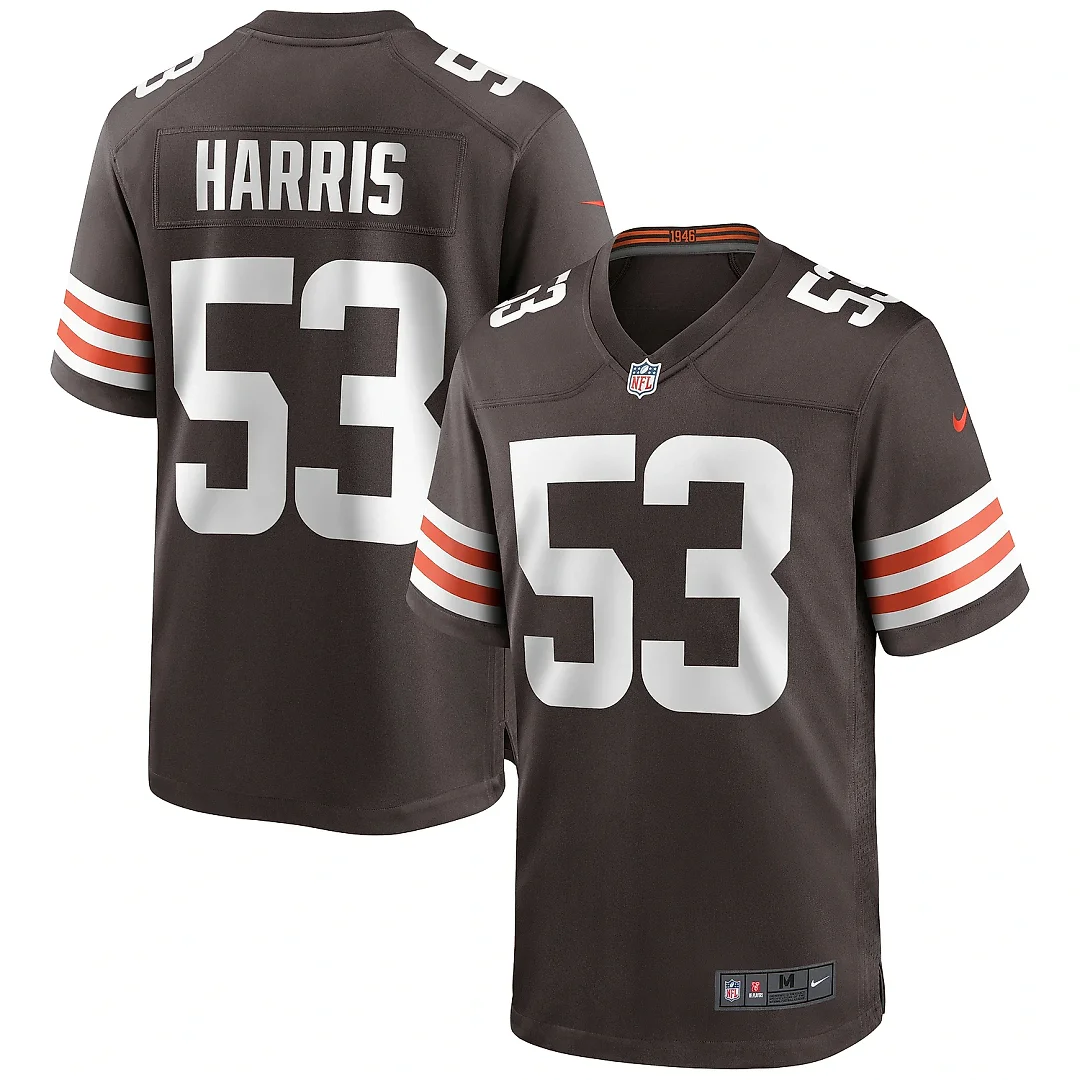 Zennovawear Men's Cleveland Browns Nick Harris Brown Game Jersey