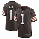 Zennovawear Men's Cleveland Browns Number 1 Dad Brown Game Jersey