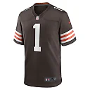 Zennovawear Men's Cleveland Browns Number 1 Dad Brown Game Jersey