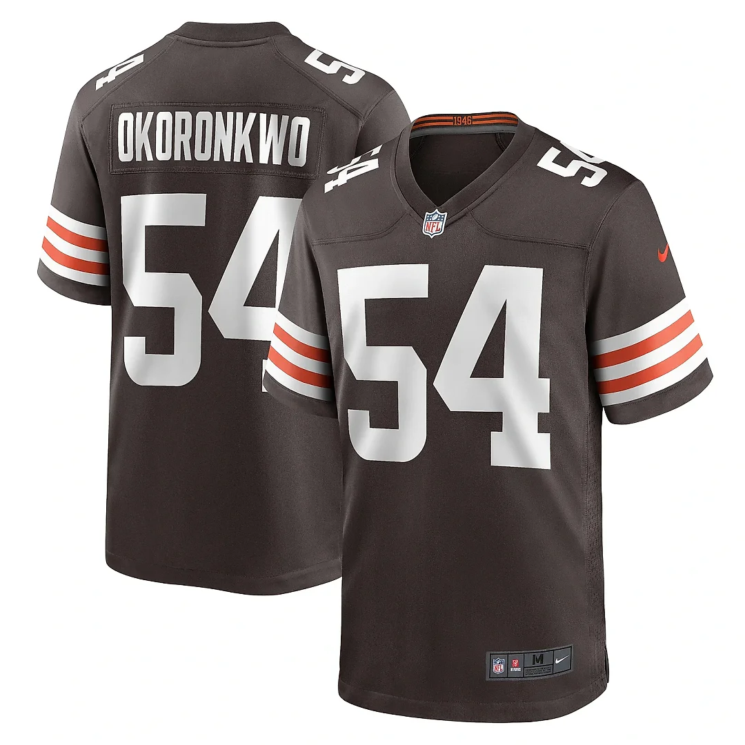 Zennovawear Men's Cleveland Browns Ogbonnia Okoronkwo Brown Game Player Jersey