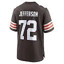 Zennovawear Men's Cleveland Browns Quinton Jefferson Brown Team Game Jersey