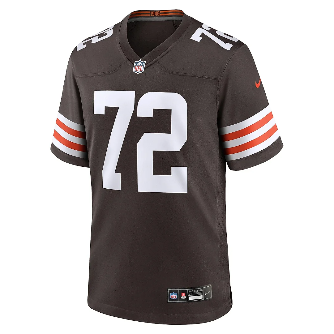 Zennovawear Men's Cleveland Browns Quinton Jefferson Brown Team Game Jersey