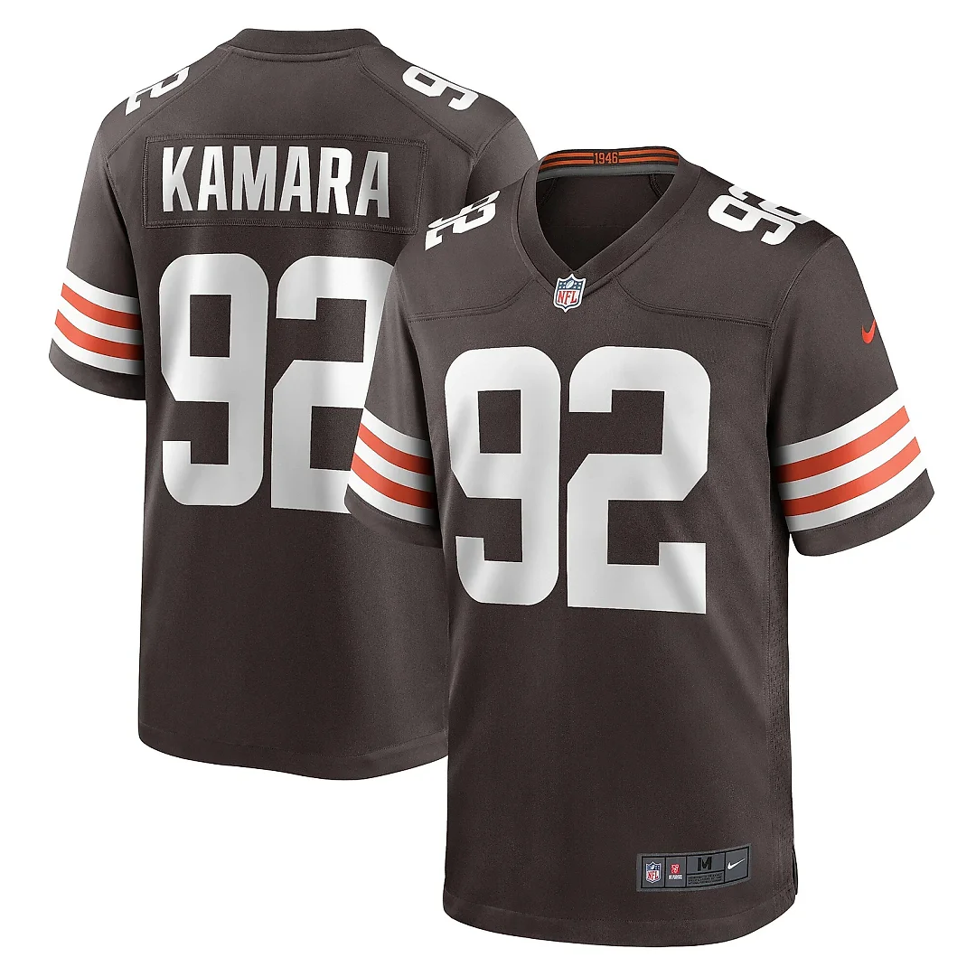 Zennovawear Men's Cleveland Browns Sam Kamara Brown Team Game Jersey