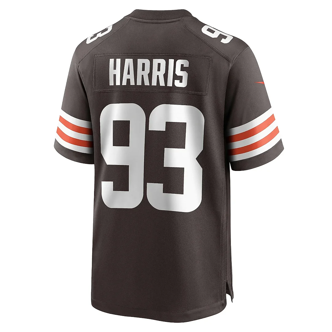Zennovawear Men's Cleveland Browns Shelby Harris Brown Team Game Jersey