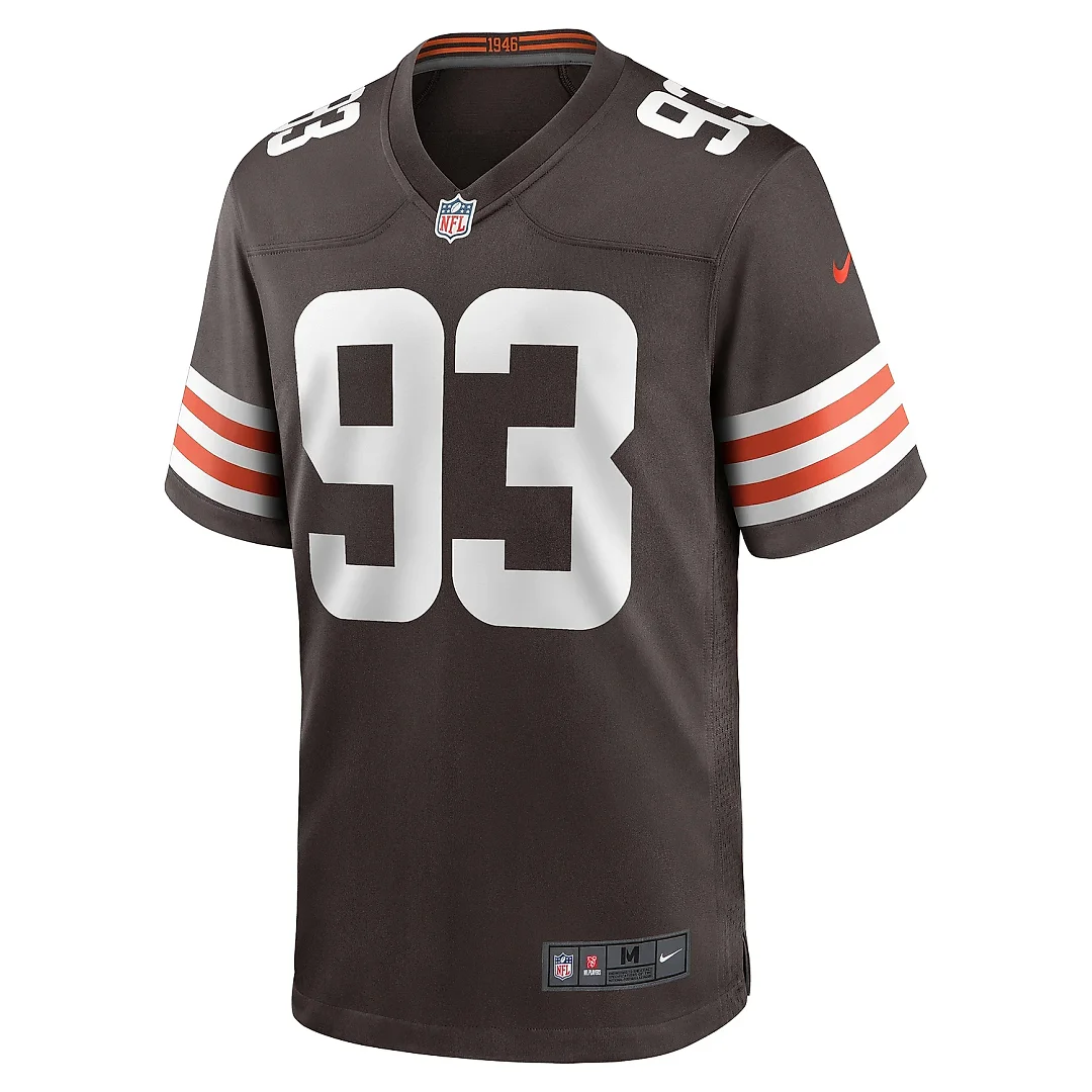 Zennovawear Men's Cleveland Browns Shelby Harris Brown Team Game Jersey