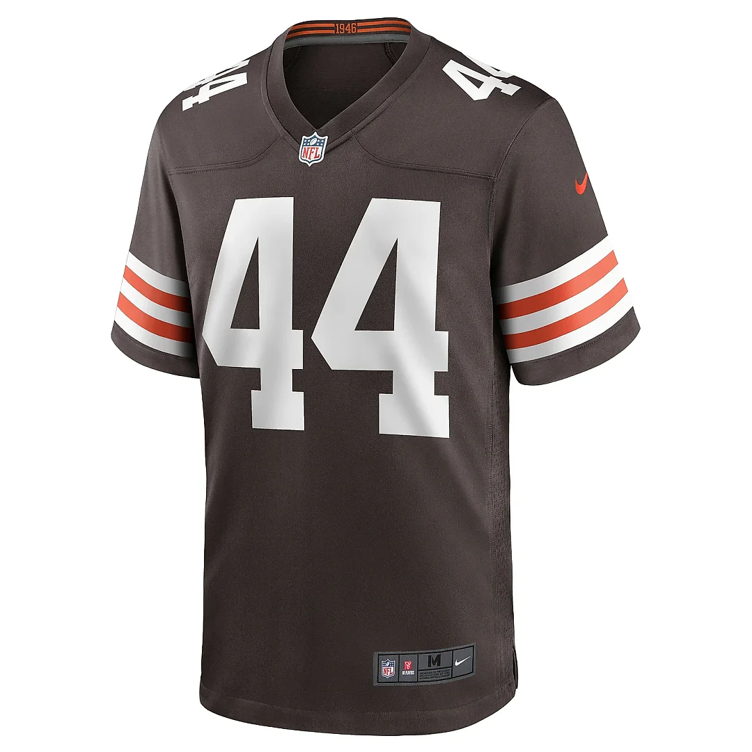 Zennovawear Men's Cleveland Browns Sione Takitaki Brown Game Jersey