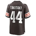 Zennovawear Men's Cleveland Browns Sione Takitaki Brown Game Jersey