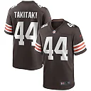 Zennovawear Men's Cleveland Browns Sione Takitaki Brown Game Jersey
