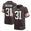 Zennovawear Men's Cleveland Browns Thomas Graham Jr. Brown Team Game Jersey