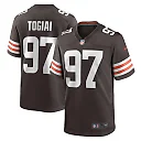 Zennovawear Men's Cleveland Browns Tommy Togiai Brown Game Jersey