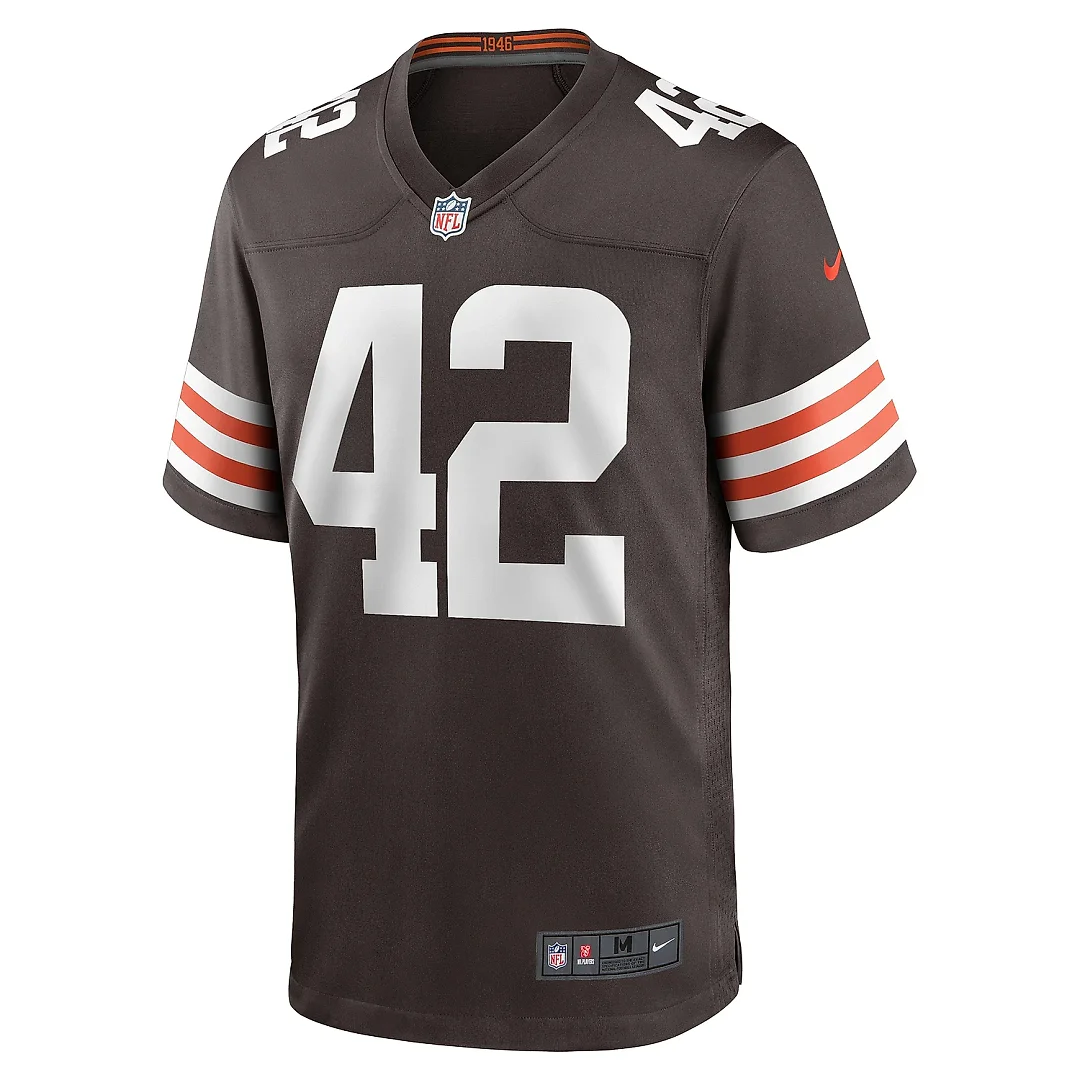 Zennovawear Men's Cleveland Browns Tony Fields II Brown Team Game Jersey