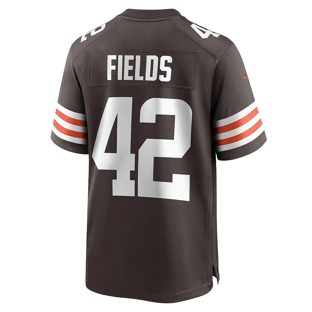 Zennovawear Men's Cleveland Browns Tony Fields II Brown Team Game Jersey