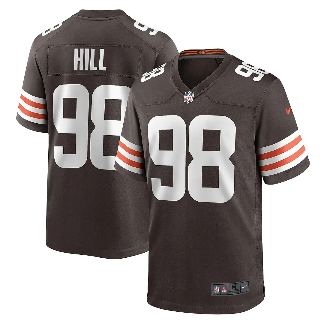 Zennovawear Men's Cleveland Browns Trysten Hill Brown Game Jersey