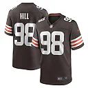 Zennovawear Men's Cleveland Browns Trysten Hill Brown Game Jersey