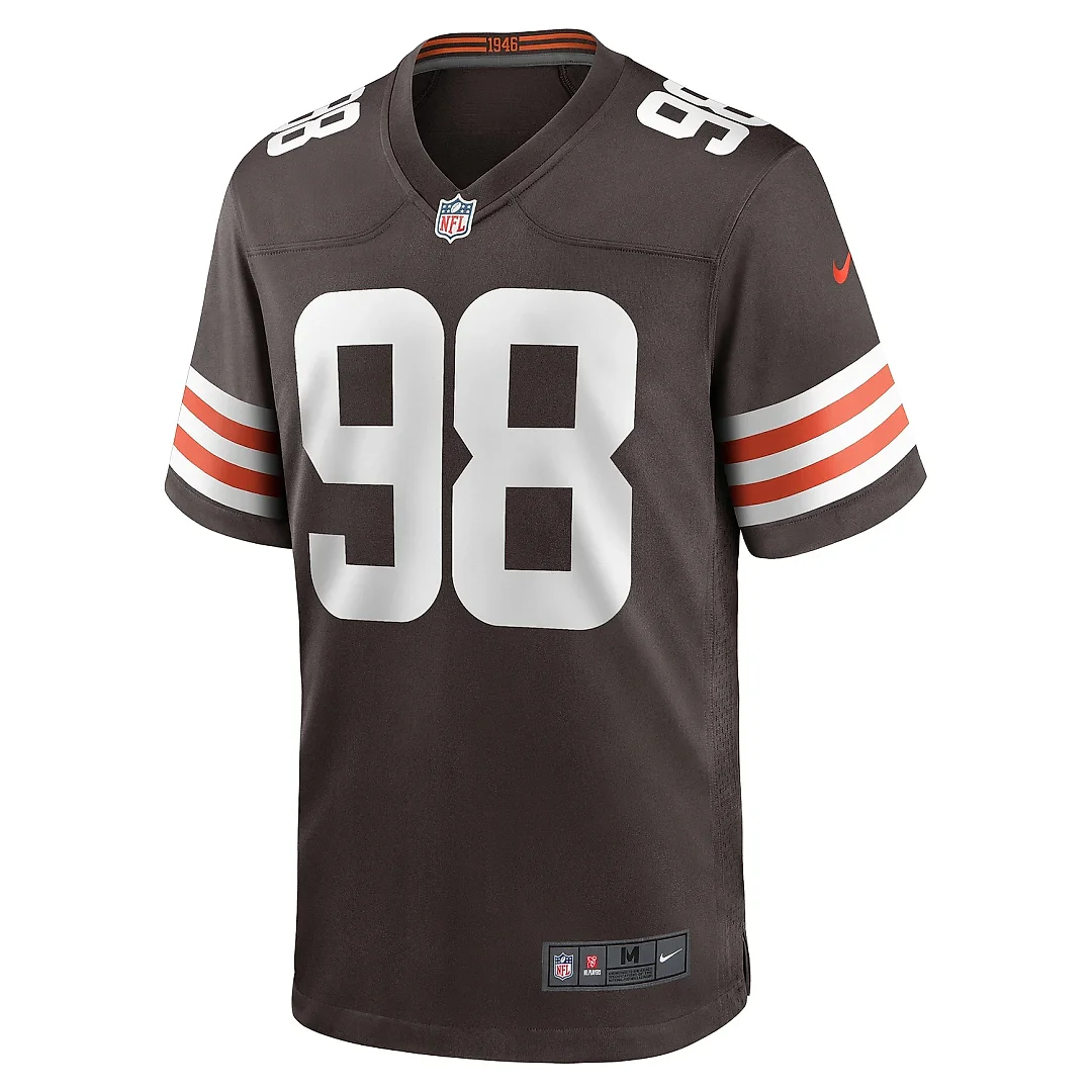 Zennovawear Men's Cleveland Browns Trysten Hill Brown Game Jersey