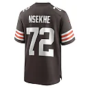 Zennovawear Men's Cleveland Browns Ty Nsekhe Brown Game Jersey