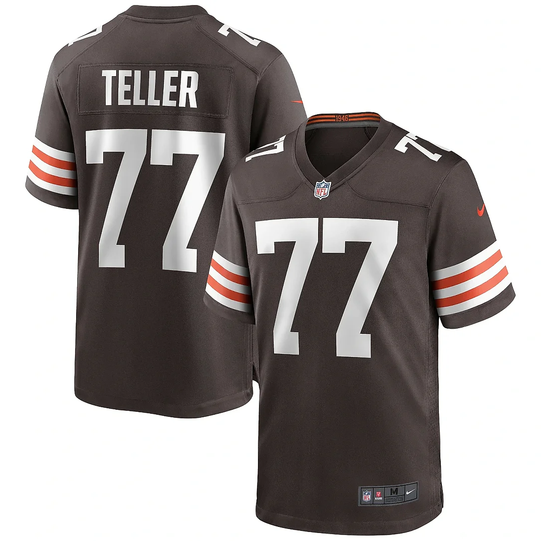 Zennovawear Men's Cleveland Browns Wyatt Teller Brown Game Jersey